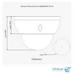 تصویر ابعاد دقیق دوربین مداربسته داهوا مدل 2831R-ZS-S2