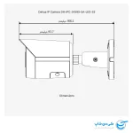 تصویر ابعاد دقیق دوربین مداربسته داهوا مدل 2439S-SA-LED-S2