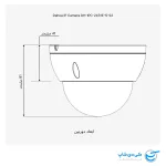 تصویر ابعاد دقیق دوربین مداربسته داهوا مدل 2431E-S-S2