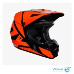تصویر کلاه موتور کراس فاکس مدل V1 طرح Standard رنگ مشکی نارنجی