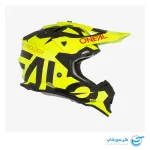 تصویر کلاه کاسکت موتور کراس اونیل سری 2 طرح Slick رنگ زرد نئون و مشکی