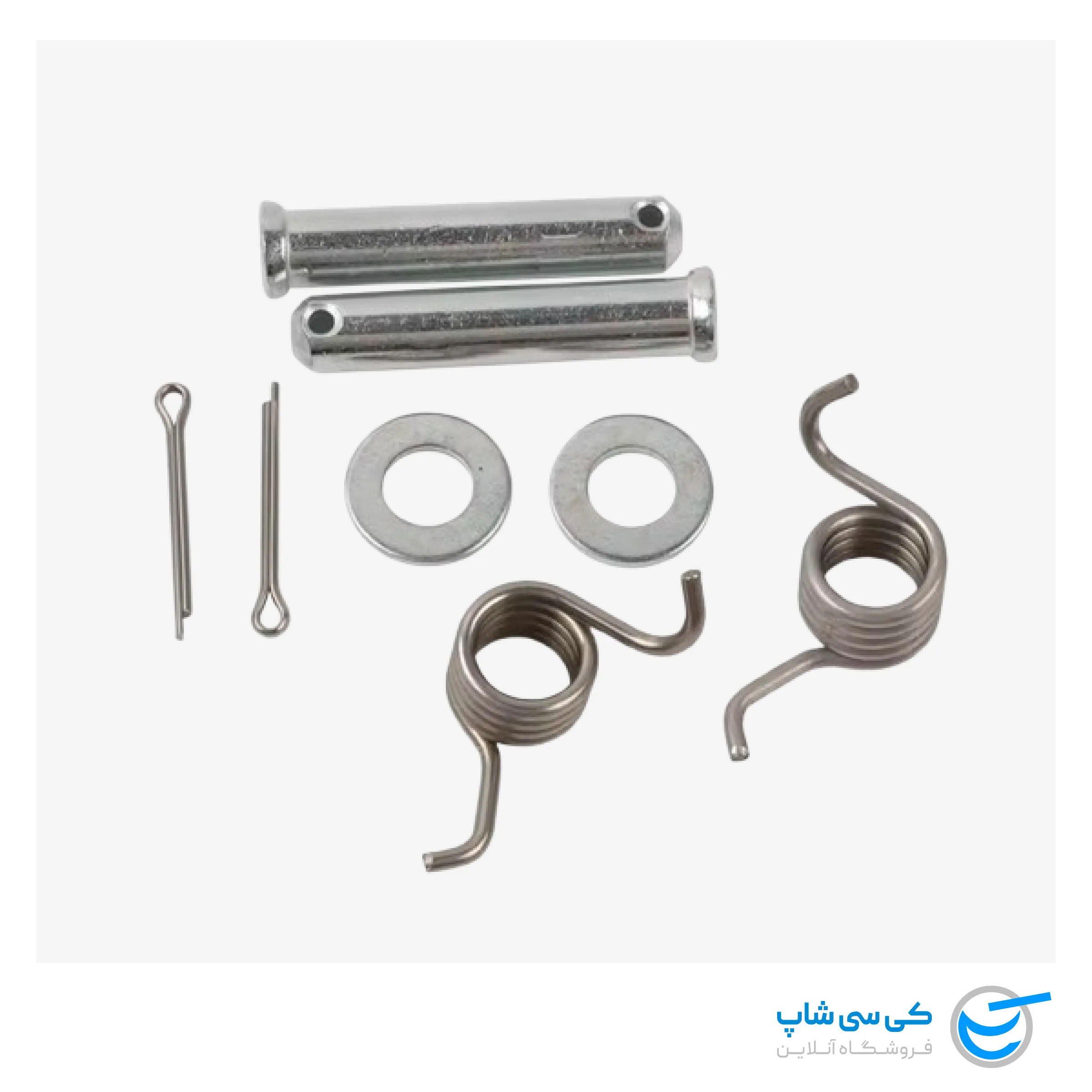 ktm-mx-footpegs-pin-spring-kfpa01 پین و فنر جاپایی جلو موتور کراس KTM کی تی ام 2016 تا 2022 - Image 1